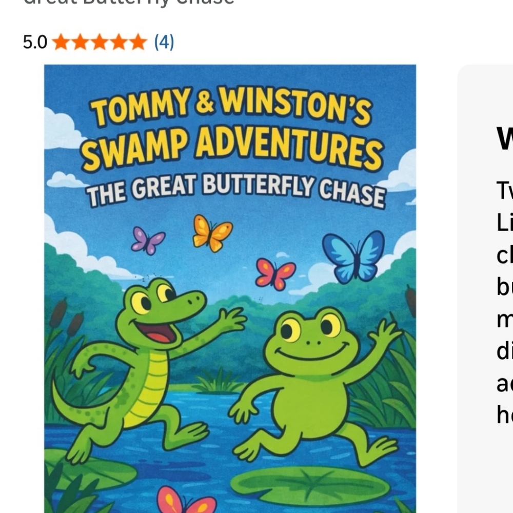 I am the author of this book Tommy & Winston's Swamp Adventures